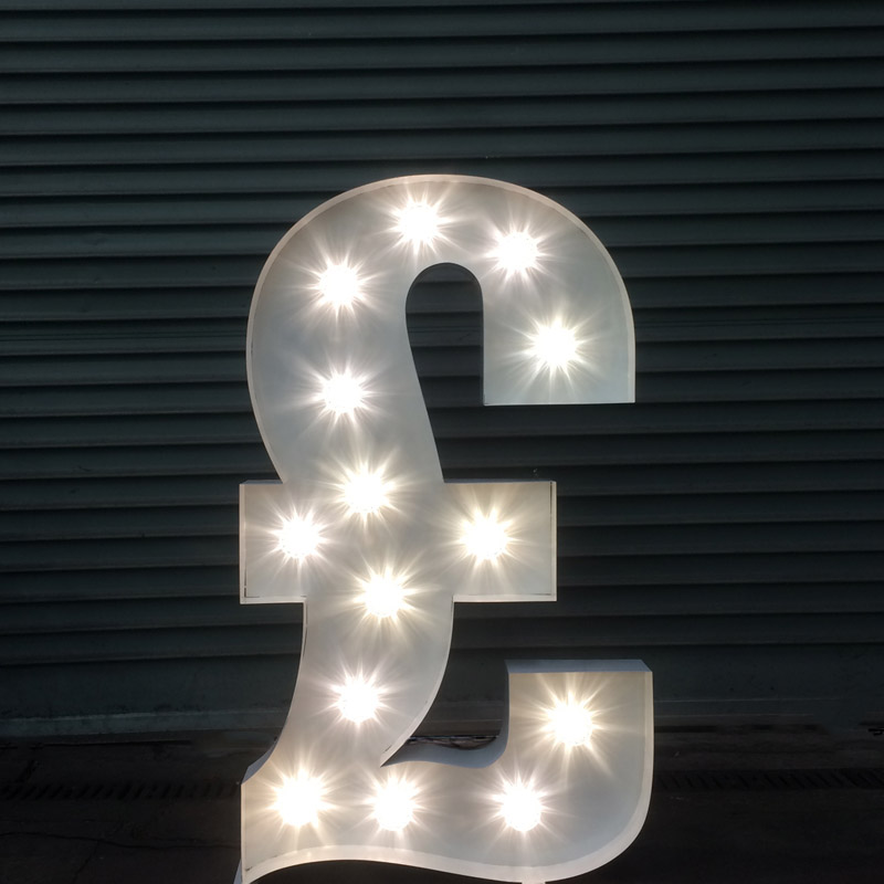 Illuminated £ Pound Symbol